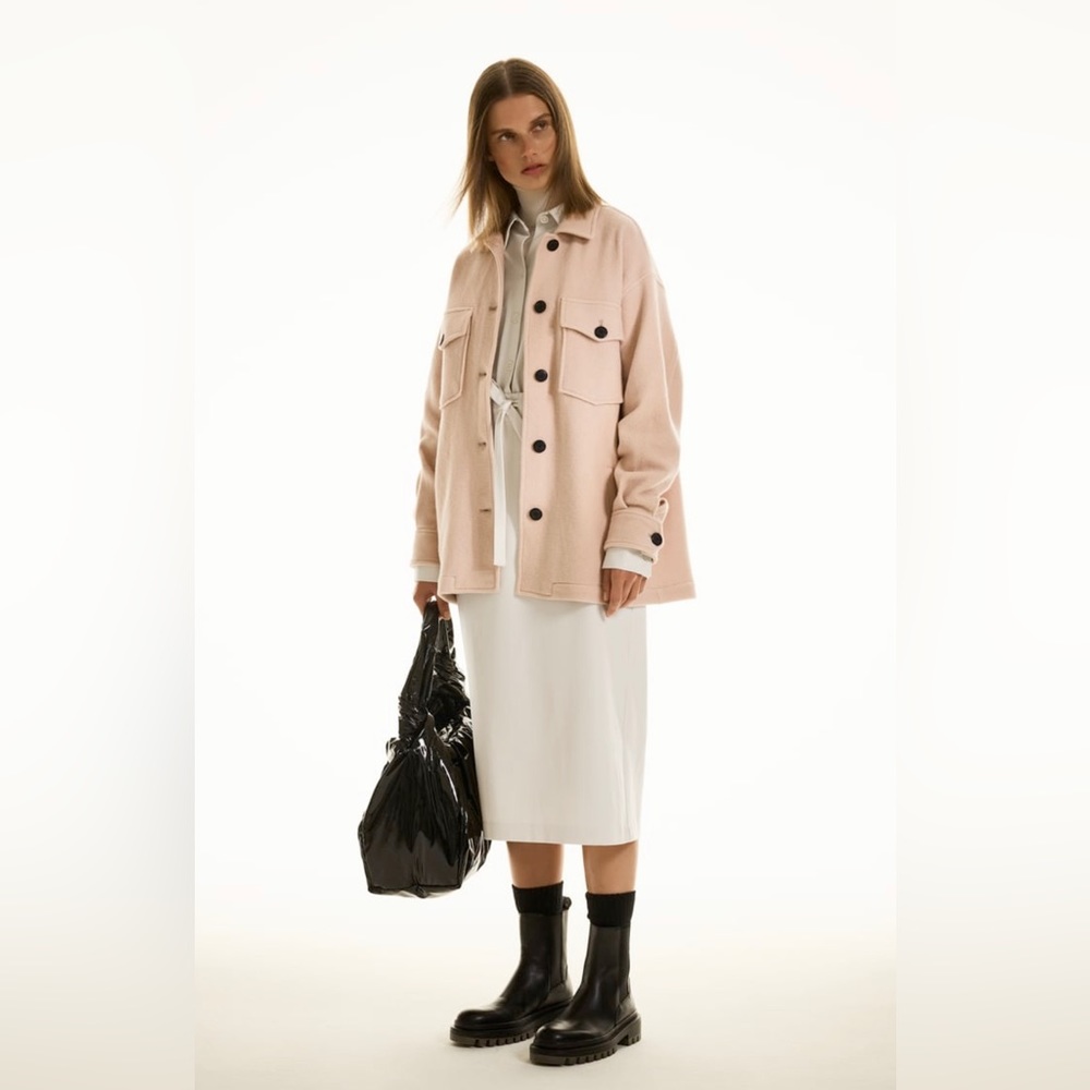 Zara Oversized Pocket Shirt Jacket